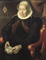 Portret van een oudere vrouw, 1603